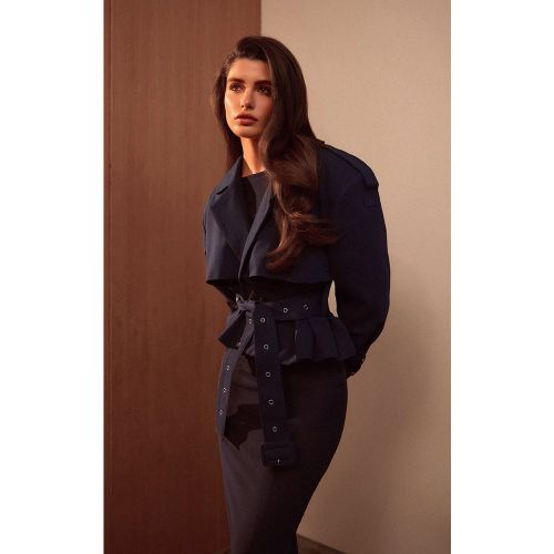 PLT Label Trench court à ceinture - PrettyLittleThing - Modalova
