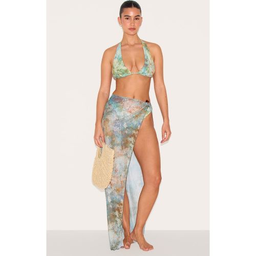 Jupe de plage longue imprimé tâcheté à anneau - PrettyLittleThing - Modalova