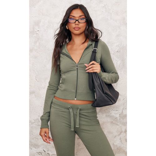 Top de survêtement ajusté - à zip, - PrettyLittleThing - Modalova
