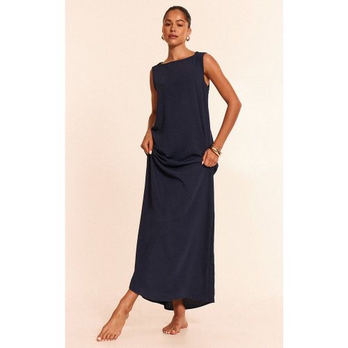 Robe de plage longue fluide en effet lin tissé à col bateau - PrettyLittleThing - Modalova