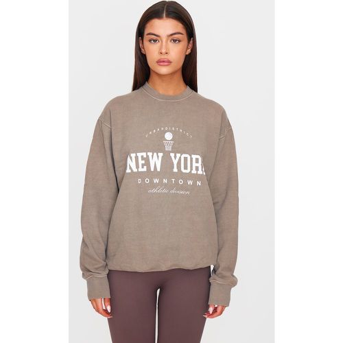 Sweat à slogan imprimé New York Downtown - PrettyLittleThing - Modalova