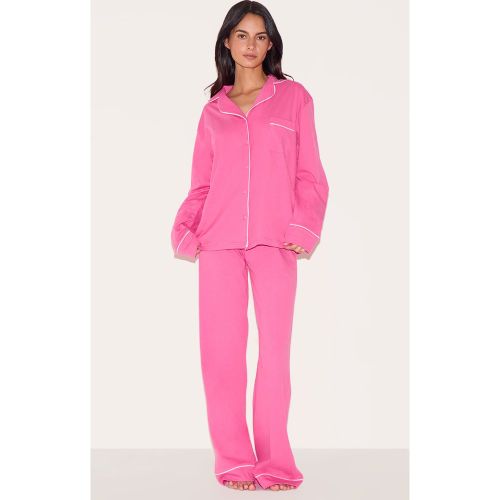 Ensemble de pyjama long en jersey à lisérés contrastants - PrettyLittleThing - Modalova