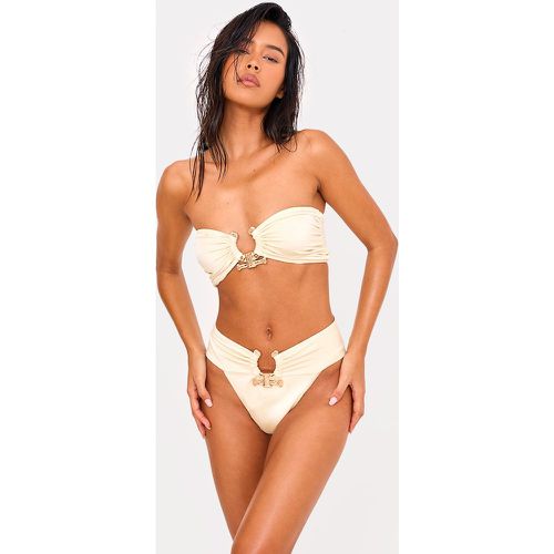 Bas de maillot de bain à empiècement martelé - PrettyLittleThing - Modalova