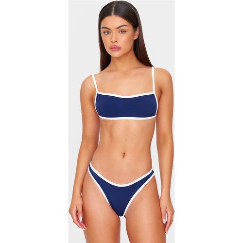 Haut de maillot de bain mini bandeau à parties contrastantes - PrettyLittleThing - Modalova