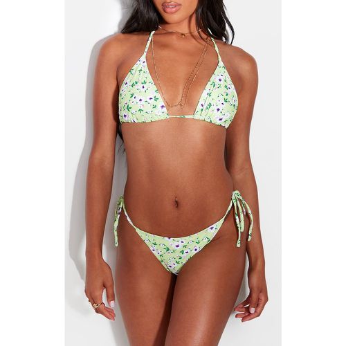 Bas de maillot de bain imprimé petites fleurs noué sur les côtés - PrettyLittleThing - Modalova