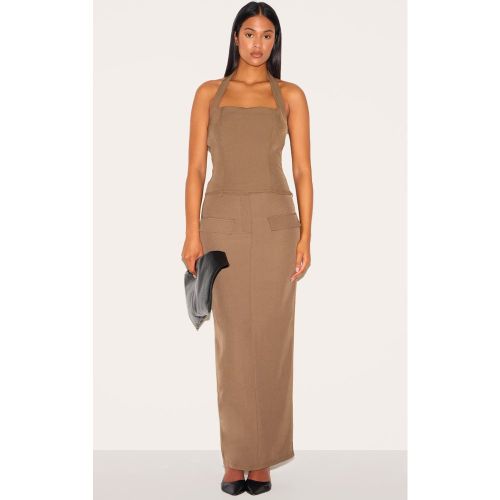 Tall Jupe de tailleur longue tissée à poches - PrettyLittleThing - Modalova