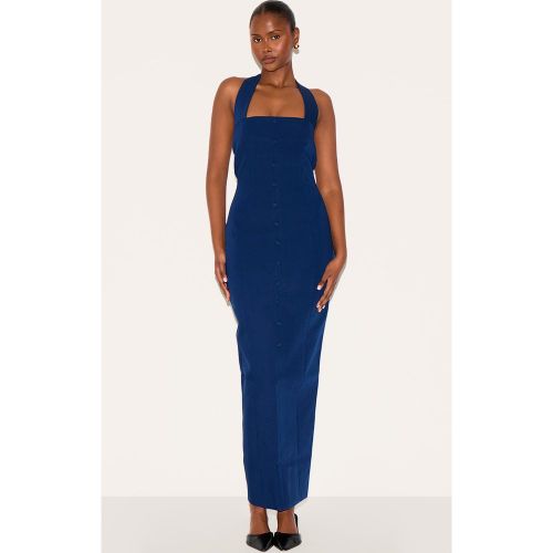 Robe longue tissée à dos nu et boutons - PrettyLittleThing - Modalova