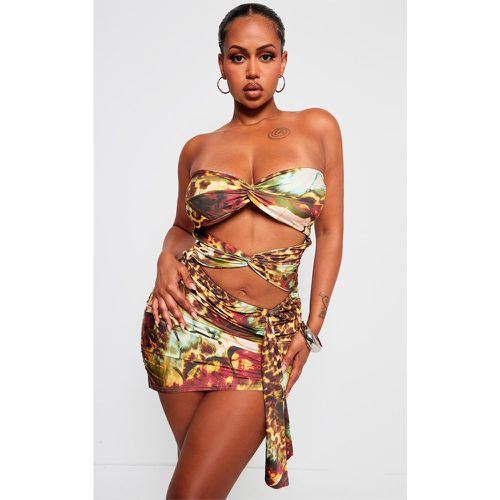 Shape Robe bustier moulante imprimé animal mélangé torsadé - PrettyLittleThing - Modalova