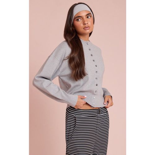 Cardigan en maille tricot compacte douce | Taille Large - PrettyLittleThing - Modalova