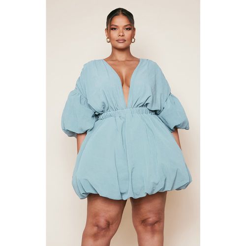 Plus Robe droite bleu poudré texturée bouffante - PrettyLittleThing - Modalova