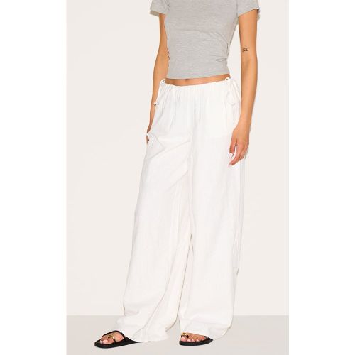 Tall Pantalon large en effet lin deluxe noué sur les côtés - PrettyLittleThing - Modalova