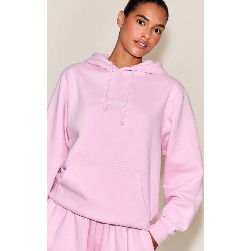 Hoodie oversize en sweat à logo brodé - PrettyLittleThing - Modalova