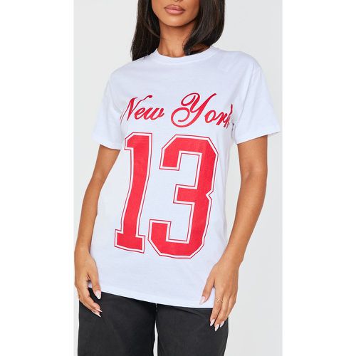 Petite Top oversize imprimé "New York" - PrettyLittleThing - Modalova