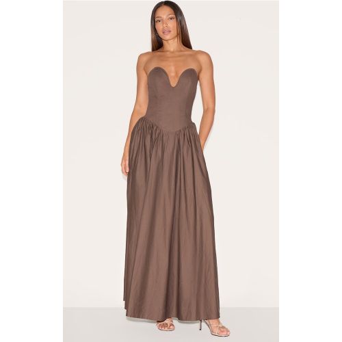 Tall Robe bustier longue fluide tissée - PrettyLittleThing - Modalova
