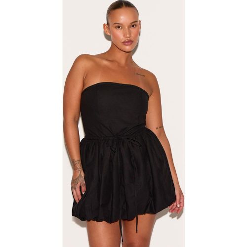 Plus Robe bustier bouffante en effet lin nouée sur la taille - PrettyLittleThing - Modalova