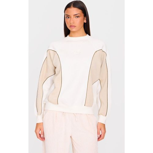 Sweat brodé à bordure contrastante - PrettyLittleThing - Modalova