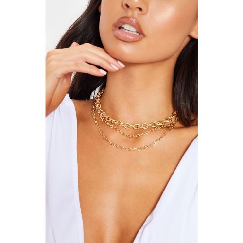 Collier court à triple chaînes - PrettyLittleThing - Modalova