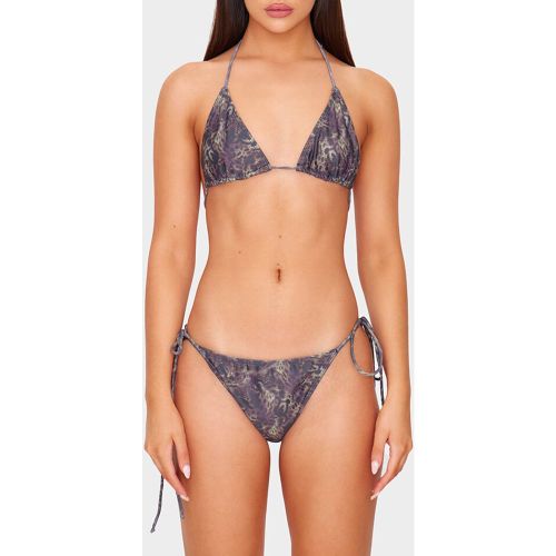 Bas de maillot de bain imprimé animal à nouer sur les côtés - PrettyLittleThing - Modalova