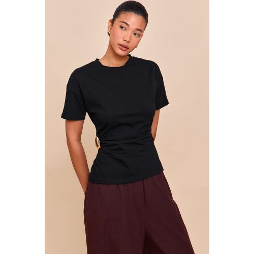 T-shirt à empiècement et ourlet asymétrique - PrettyLittleThing - Modalova