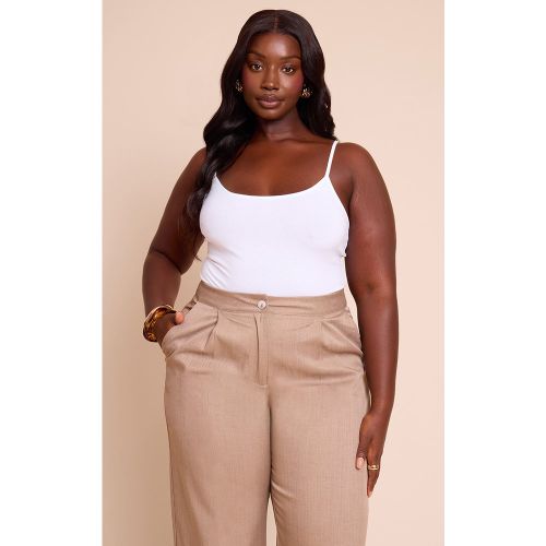 Body à bretelles en coton doux White Soft | Taille 54 - PrettyLittleThing - Modalova