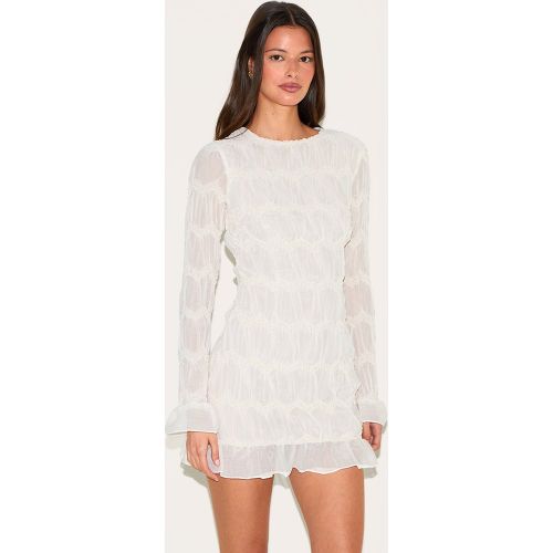 Mini robe texturée à col bateau et manches longues - PrettyLittleThing - Modalova