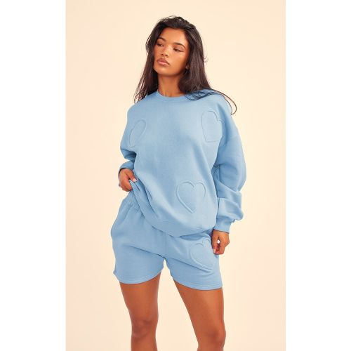 Sweat oversize à détail coeur en relief - PrettyLittleThing - Modalova