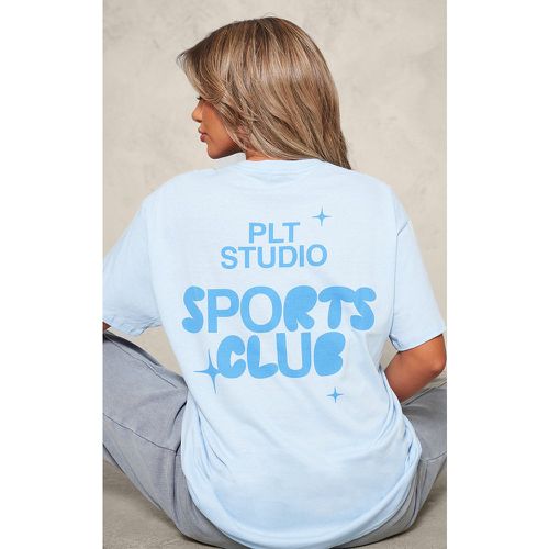 T-shirt à imprimé Sports Club dans le dos - PrettyLittleThing - Modalova
