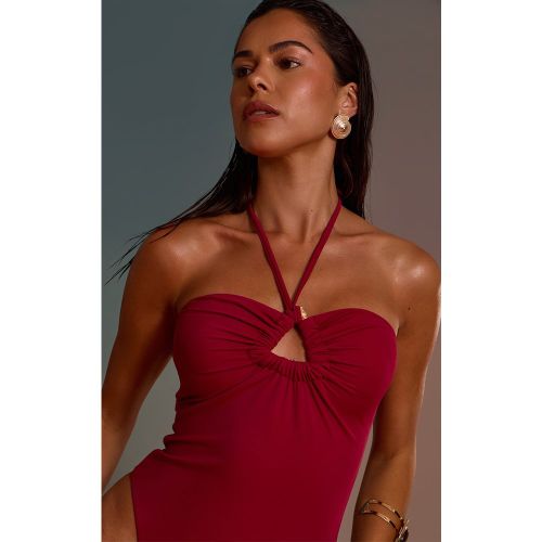 Maillot de bain à dos nu et empiècement triangle - PrettyLittleThing - Modalova