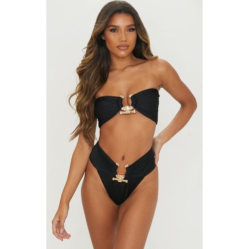 Haut de maillot de bain bandeau à empiècement martelé - PrettyLittleThing - Modalova