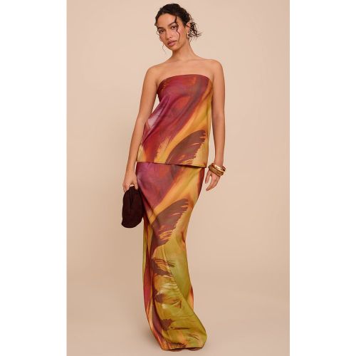 Jupe longue tissée fleurie - PrettyLittleThing - Modalova