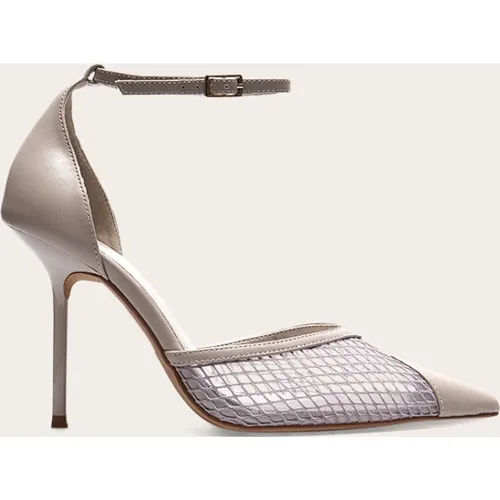 Escarpins pointus en PU à talon aiguille haut et partie du haut en mesh - PrettyLittleThing - Modalova
