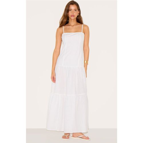 Robe mi-longue Blanche à Corset et Taille Basse - PrettyLittleThing - Modalova