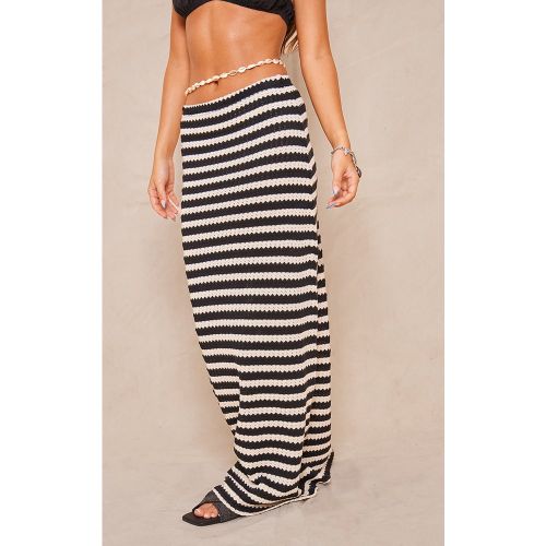 Jupe longue en jersey texturé rayée - PrettyLittleThing - Modalova