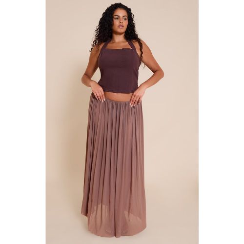 Plus Jupe longue drapée en mesh - PrettyLittleThing - Modalova