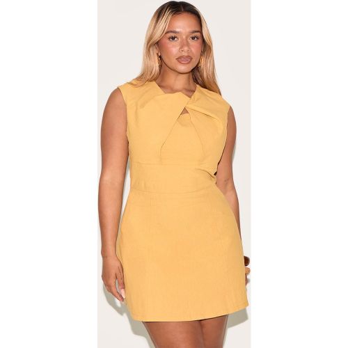 Shape Mini robe trapèze en effet lin à col plissé - PrettyLittleThing - Modalova