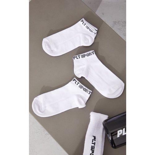 Lot de 3 paires de chaussettes blanches de sport - PrettyLittleThing - Modalova