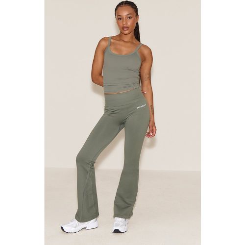 PLT SPORT Pantalon de yoga flare sans coutures à taille haute côtelée - PrettyLittleThing - Modalova