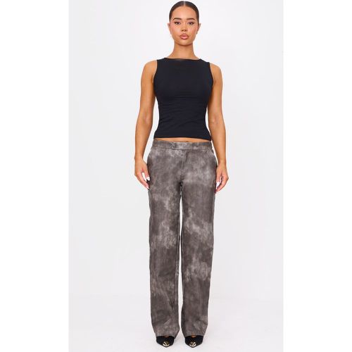 Pantalon droit délavé à pinces - PrettyLittleThing - Modalova