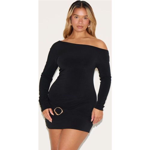 Shape Mini robe manches longues à épaule dénudée et empiècement doré - PrettyLittleThing - Modalova