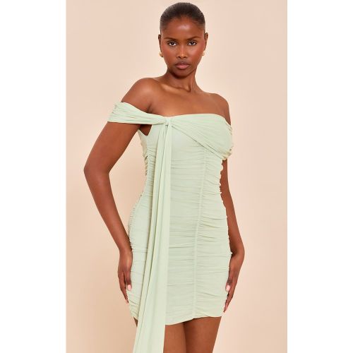Mini robe en mesh doublé à col bardot - PrettyLittleThing - Modalova