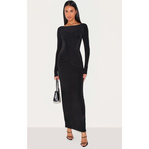 Robe longue moulante à parties froncées superposées - PrettyLittleThing - Modalova