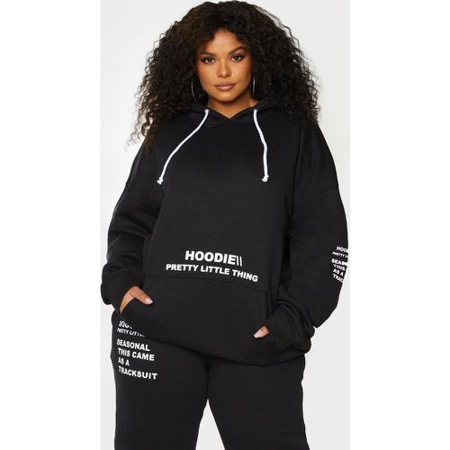 Plus Hoodie oversize à slogan imprimé - PrettyLittleThing - Modalova