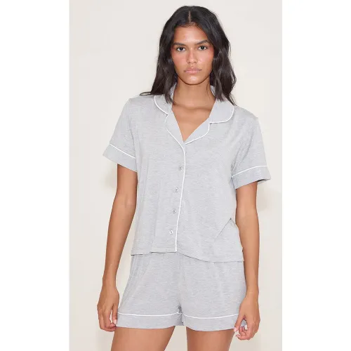 Ensemble de pyjama court modal à lisérés contrastants - PrettyLittleThing - Modalova