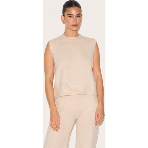 Top en maille tricot douce chiné sans manches à col haut - PrettyLittleThing - Modalova