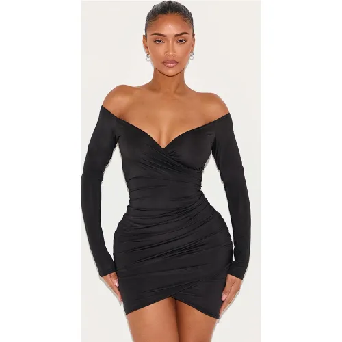 Shape Robe moulante col bardot froncée - PrettyLittleThing - Modalova