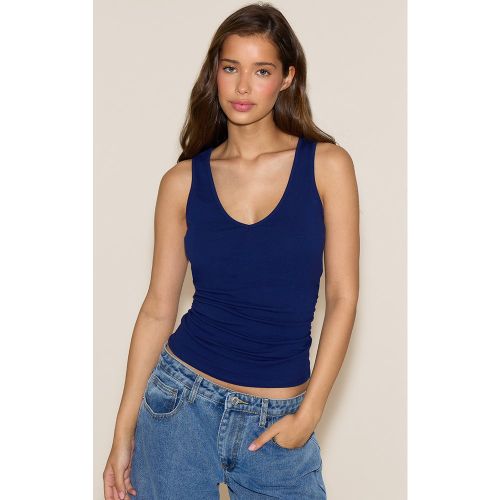 Débardeur en coton doux indigo à col en V - PrettyLittleThing - Modalova