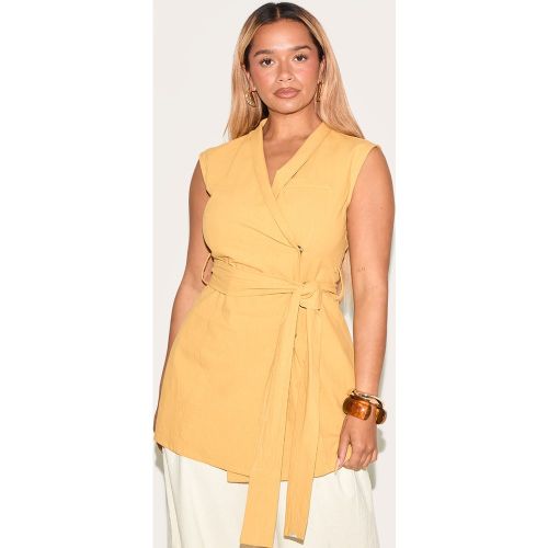 Shape Blazer cache-coeur en effet lin à ceinture nouée devant - PrettyLittleThing - Modalova