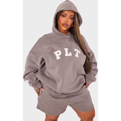 Plus Hoodie oversize à détail logo - PrettyLittleThing - Modalova