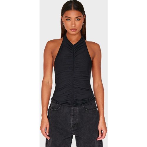 Top long en jersey froncé à contours et dos nu - PrettyLittleThing - Modalova