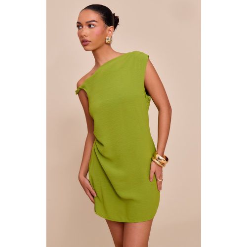 Olive. Robe trapèze asymétrique texturée - PrettyLittleThing - Modalova